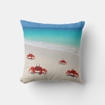 Ocean Vibes & Crabby Pride – Outdoor Throw Pillow 