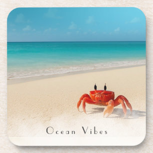Ocean Vibes – Customisable Cute Cork Coaster