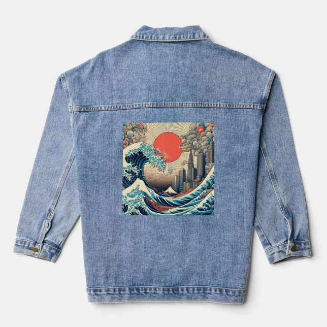 ocean vibes denim jacket (Back)
