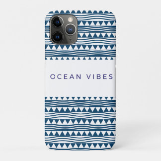 Ocean vibes geometric  – navy blue coas iPhone 11 pro case