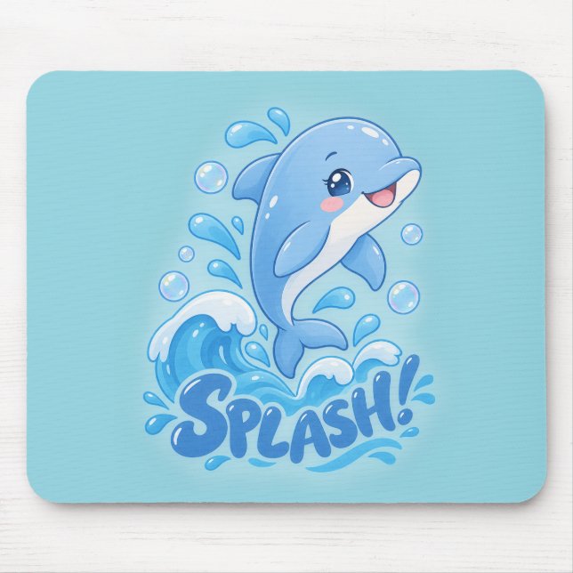 Ocean Vibes 🐬 Mouse Pad (Front)