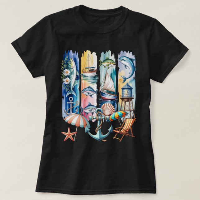 Ocean Vibes T-Shirt (Design Front)
