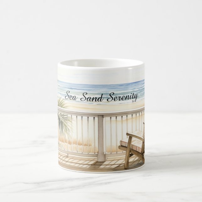 Ocean View Beach Serenity Coffee Mug (Center)