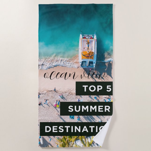 Ocean View Beach Towel (Front)