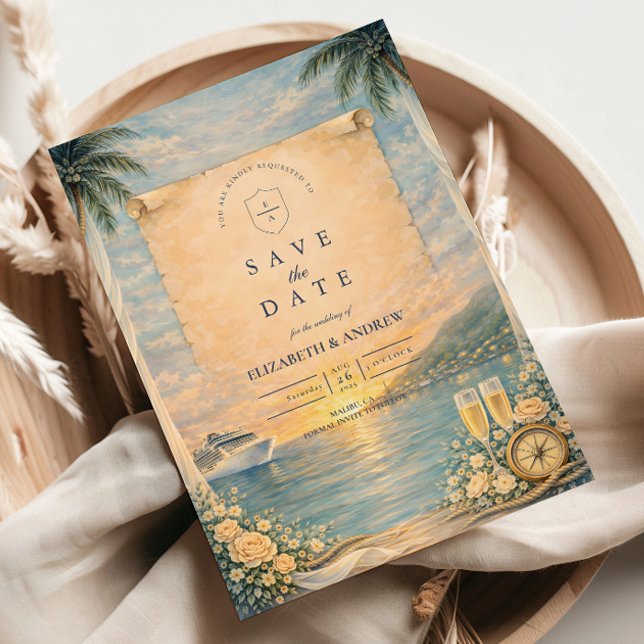 Ocean View Cruise Wedding Save The Date (Creator Uploaded)