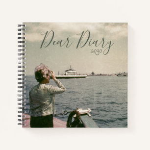 Ocean View Dear Diary Vintage Inspired Notebook