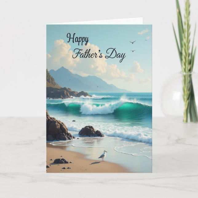 Ocean View Fathers Day Love Card (Front)