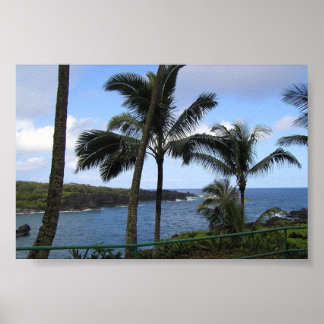 Ocean View Hawaiian Island Maui Poster