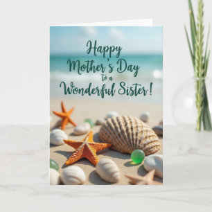 Ocean View Moms Day Sister Card