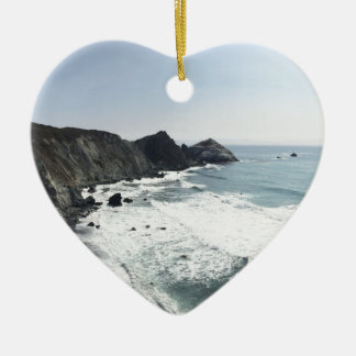 Ocean View Pacific Coast Highway Big Sur Ceramic Ornament