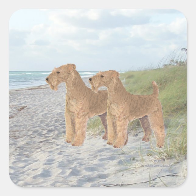 Ocean View Square Sticker (Front)