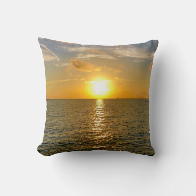 Ocean View Sunset Cushion (Front)