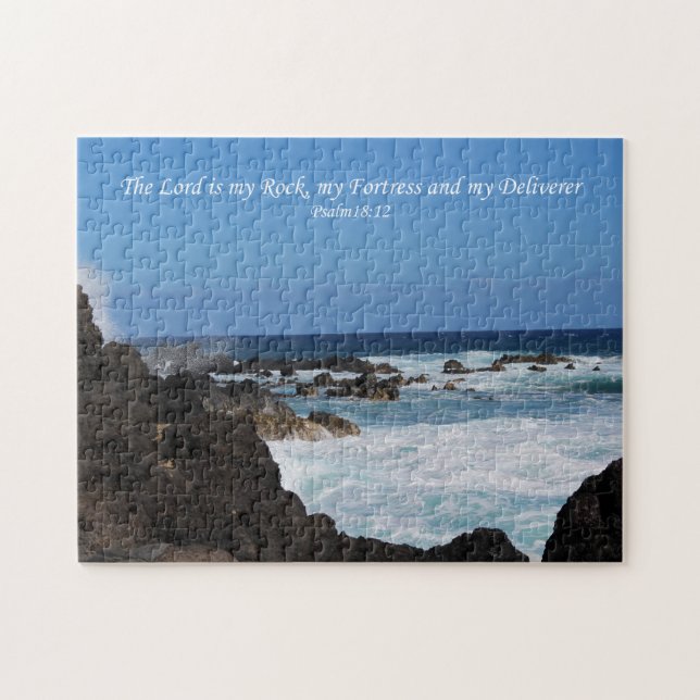 Ocean View with Scripture Jigsaw Puzzle (Horizontal)