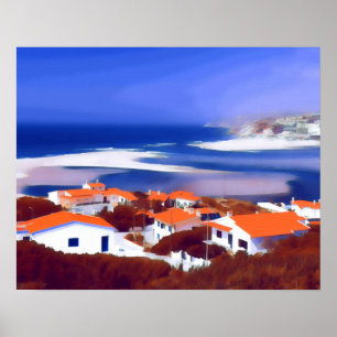 Ocean Views- Obidos Lagoon, Portugal Poster