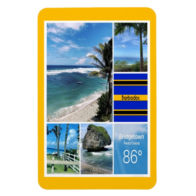 Ocean Views of Barbados Magnet (Vertical)