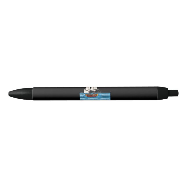 Ocean Voyage Black Ink Pen (Front)