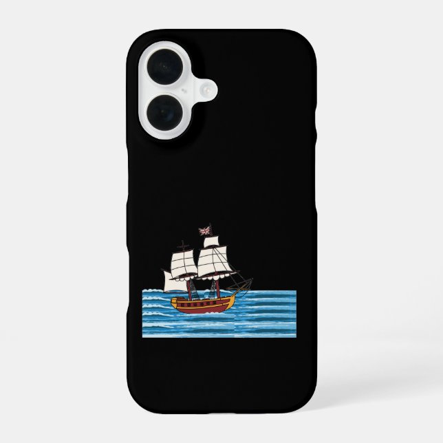 Ocean Voyage iPhone 16 Case (Back)