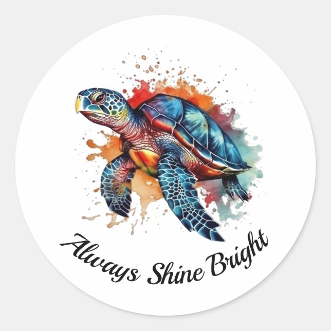 Ocean Wanderer, custom Classic Round Sticker (Front)