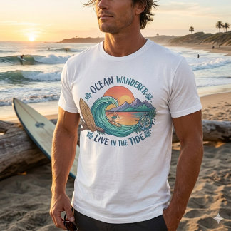 Ocean Wanderer Surf Graphic Tee - Live in the Tide