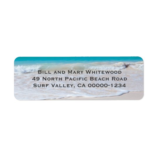 Ocean Water and Beach Sand Return Address Labels