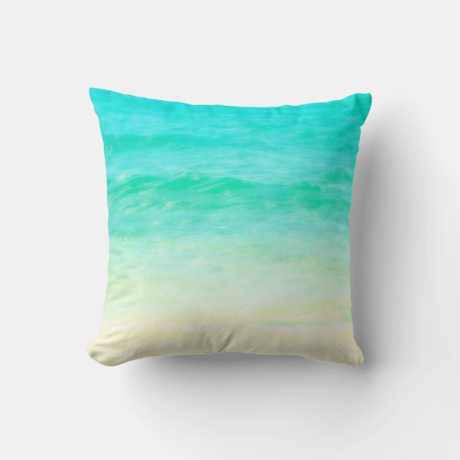 Ocean Water Aqua Pillow (Front)