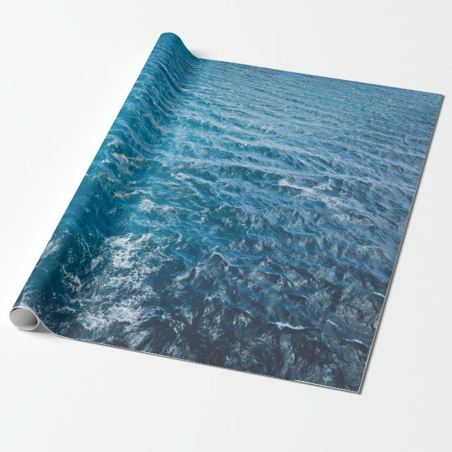 Ocean Water Background Wrapping Paper (Unrolled)