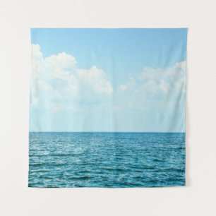 Ocean Water, Clear Blue Sky. Tapestry
