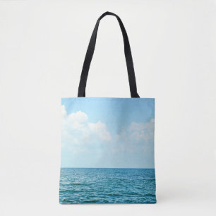Ocean Water, Clear Blue Sky. Tote Bag