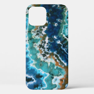 Ocean Water Reflection Lines Tie Dyes iPhone 12 Case