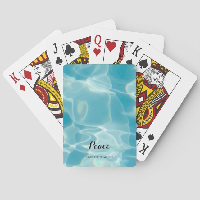  Ocean Water sunny waves modern Playing Cards (Back)