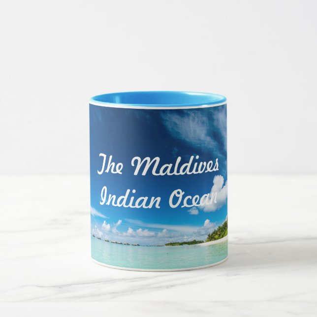 Ocean Water View  Maldives Indian Ocean Mug (Center)