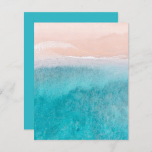 Ocean Watercolor Abstract Scrapbook 4.5x5.6 Paper