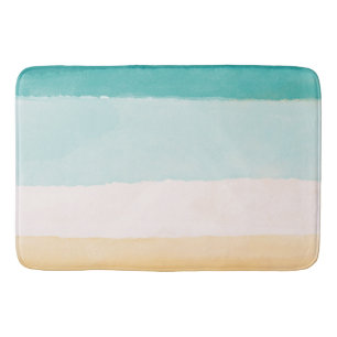 Ocean Watercolor Bath Mat