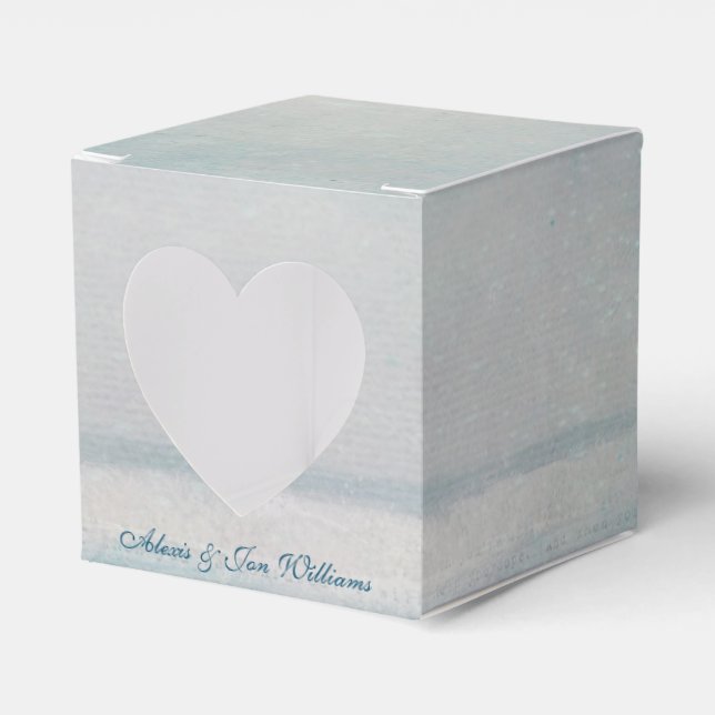 ocean watercolor favour box (Front Side)