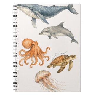 Ocean watercolor notebook