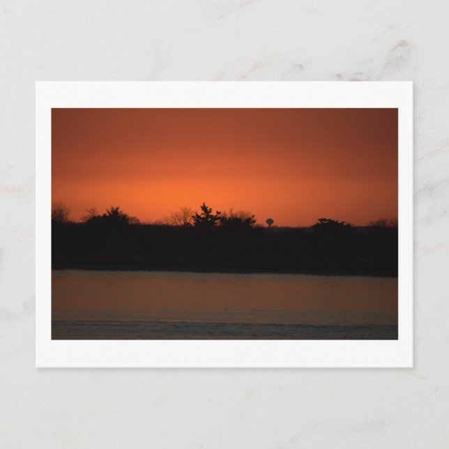 Ocean Waterscape Sunset Postcard (Front)