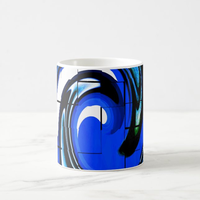 Ocean wave art coffee mug (Center)
