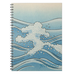 Ocean Wave Art Print – Japanese Woodblock Style Notebook