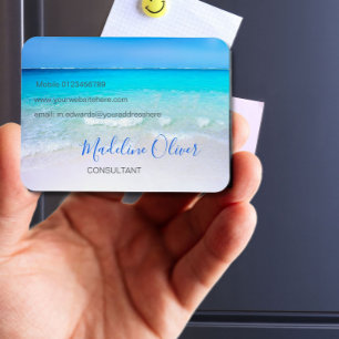 Ocean Wave Beach Blue Scene Modern Magnet