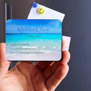 Ocean Wave Beach Blue Scene Modern Magnet