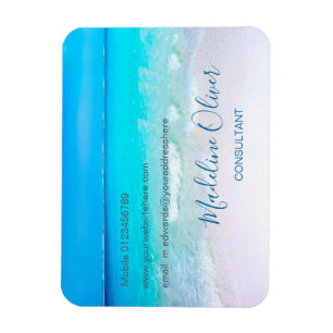 Ocean Wave Beach Blue Scene Modern Magnet