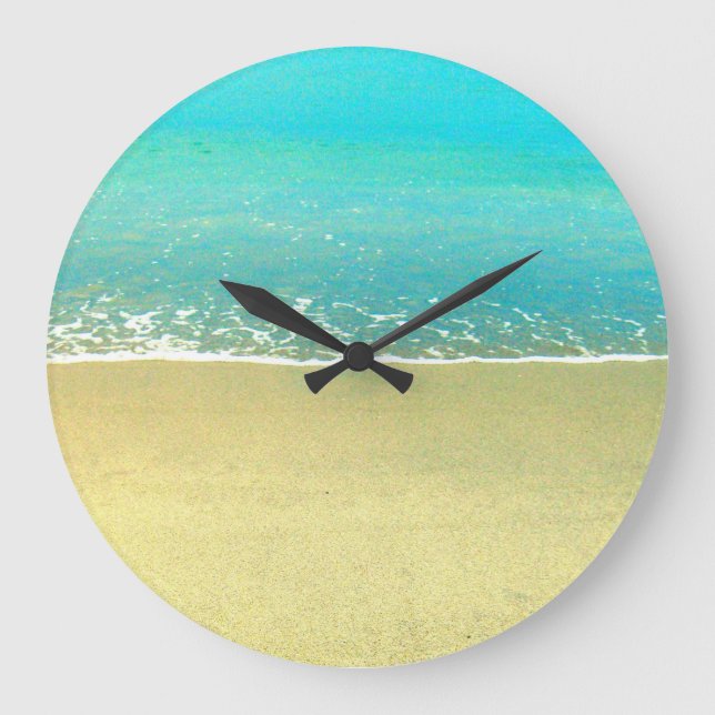 Ocean Wave Beach Wall Clock (Front)