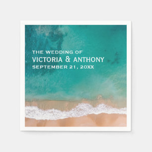 Ocean Wave, Beach Wedding Napkin