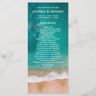 Ocean Wave, Beach Wedding Program