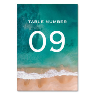 Ocean Wave, Beach Wedding Table Number
