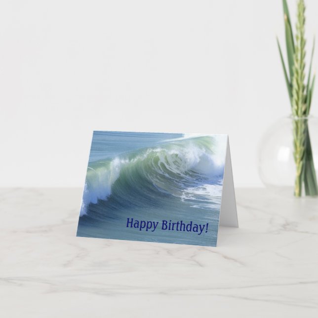 Ocean Wave Birthday Card for Sea Lovers (Front)