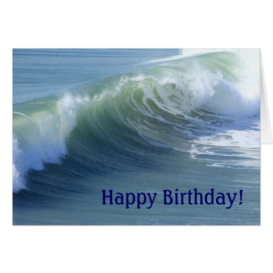 Ocean Wave Birthday Card for Sea Lovers