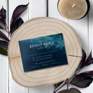 Ocean Wave Coastal & Beach Theme Wedding RSVP Enclosure Card