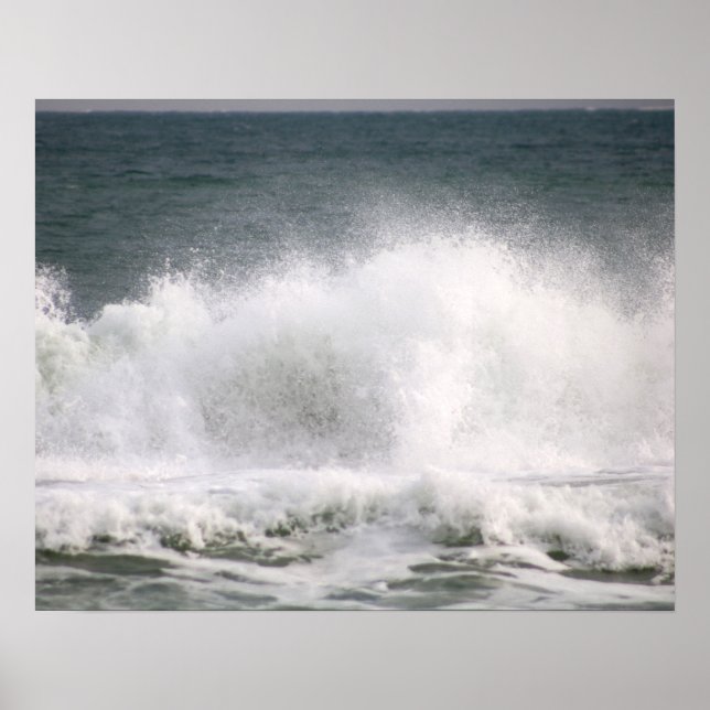 Ocean Wave Crashing Colour 16x20 Poster (Front)
