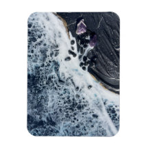 ocean wave crystal art magnet coastal beach decor